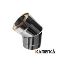 Отвод сэндвич EcoFlue оцинковка 1мм диаметр 200х120 угол 135